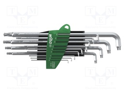 Key set; Torx®,spherical; Chrom-vanadium steel; Pcs: 13