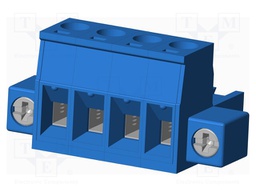 Connector: pluggable terminal block; plug; female; straight; blue