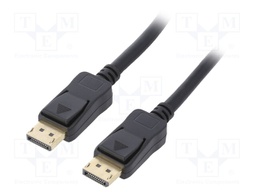 Cable; DisplayPort 1.4; DisplayPort plug,both sides; 0.5m; black
