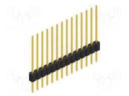 Connector: pin strips; pin header; male; PIN: 14; 1.27mm; THT; 1x14