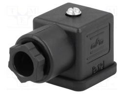 Connector: valve connector; plug; form A; 18mm; female; PIN: 3; mPm