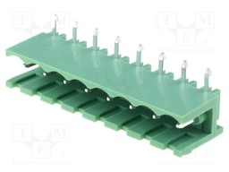 Pluggable terminal block; 5mm; ways: 8; angled 90°; socket; male