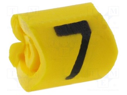 Markers for cables and wires; Label symbol: 7; 1÷3mm; PVC; yellow