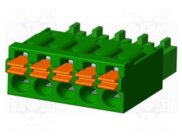 Connector: pluggable terminal block; plug; female; straight; 5.5A