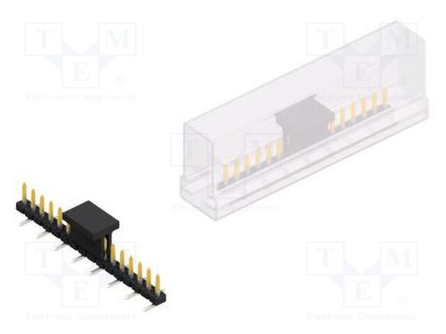 Connector: pin strips; pin header; male; PIN: 16; 2mm; SMT; 1x16