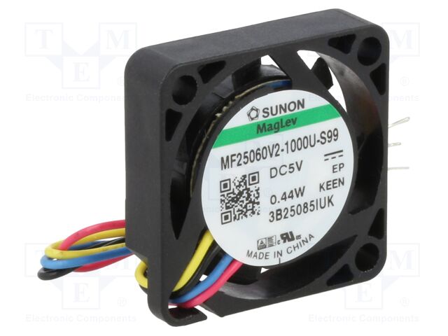 Fan: DC; axial; 5VDC; 25x25x6mm; 3.72m3/h; 18dBA; Vapo; 10000rpm