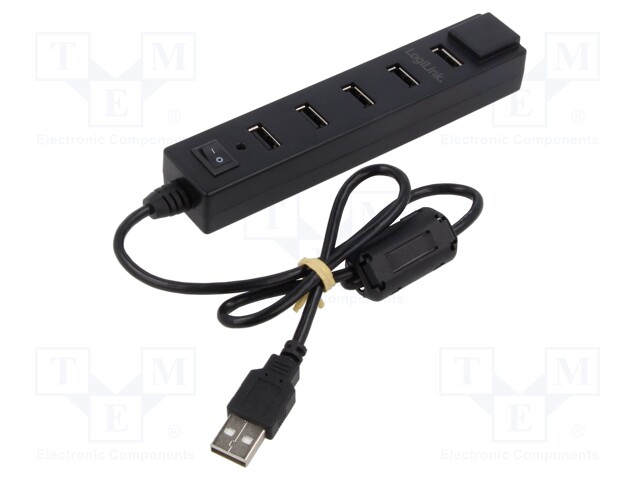 Hub USB; USB 2.0; PnP; Number of ports: 7; 480Mbps