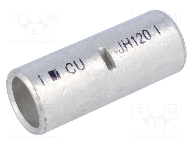 Butt splice; copper; 120mm2; tinned