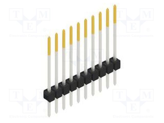 Connector: pin strips; pin header; male; PIN: 10; 2.54mm; THT; 1x10