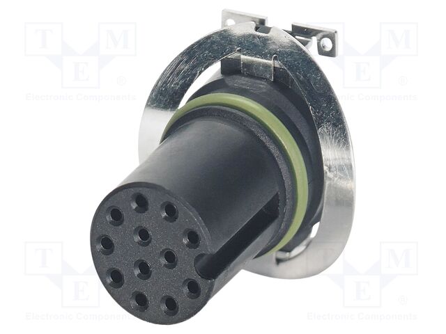 Connector: M12; contact insert; PIN: 12; 30V; straight; SMT; A code