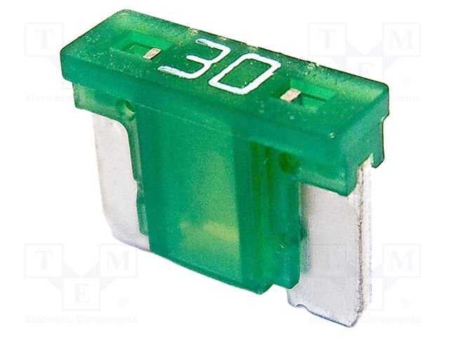 Fuse: fuse; 30A; 58VDC; automotive; 10.9mm; 10.9x3.8x8.73mm
