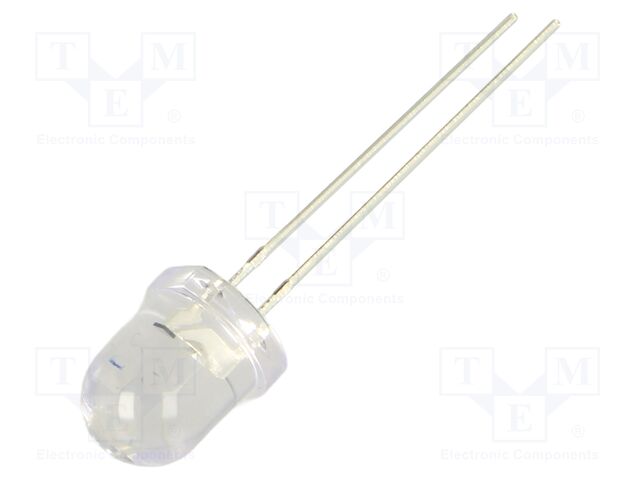 LED; orange; 8mm; 7000mcd; 30°; Front: convex; 12VDC; No.of term: 2