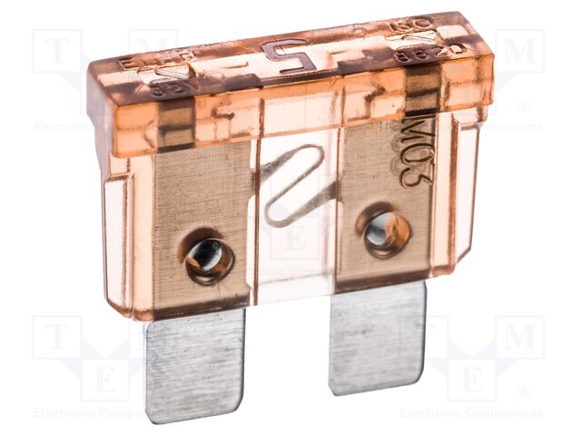 Fuse: fuse; 5A; 32VDC; automotive; 19.2mm; 19.2x5.2x19.2mm