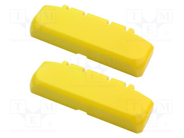 Hinge; ABS; Series: BOCUBE; yellow; 2pcs.