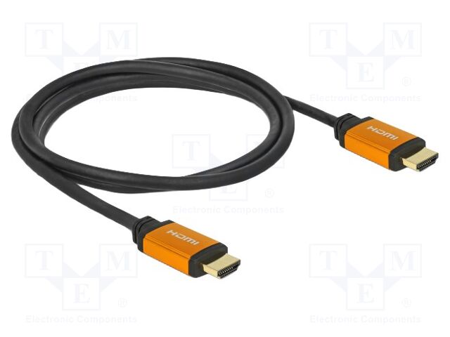 Cable; HDMI plug,both sides; HDMI 2.1; Len: 1.5m; black; 48Gbps