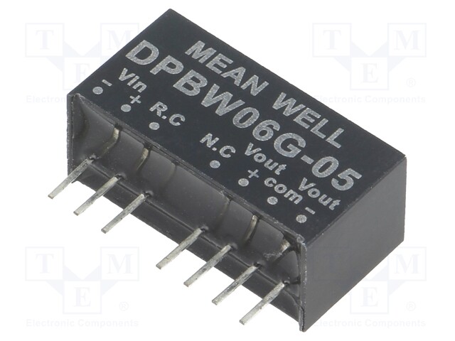 Converter: DC/DC; 6W; Uin: 18÷75V; Uout: 5VDC; Uout2: -5VDC; SIP8