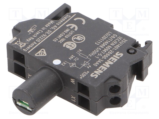 Illuminating unit; 22mm; 3SU1.5; -25÷70°C; Illumin: LED; 24VAC