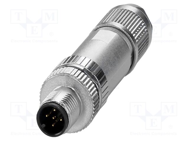 Connector: M12; plug; PIN: 5; 48V; straight; IP65; push-lock; A code