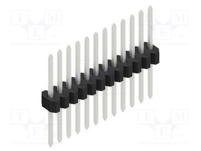 Connector: pin strips; pin header; male; PIN: 12; 1.27mm; THT; 1x12
