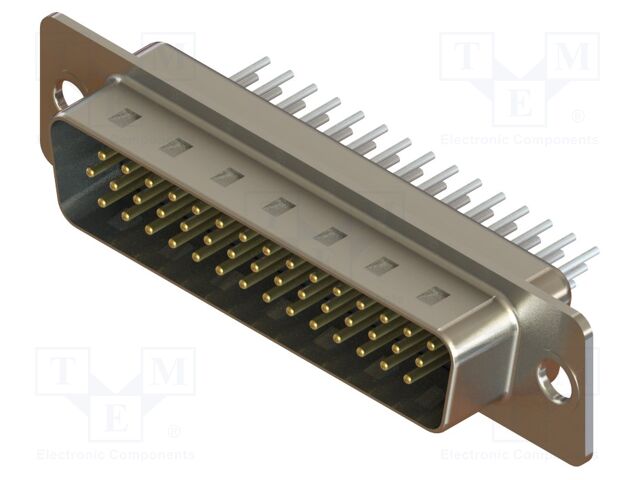 Connector: D-Sub HD; PIN: 44; socket; male; straight; THT; MHDD