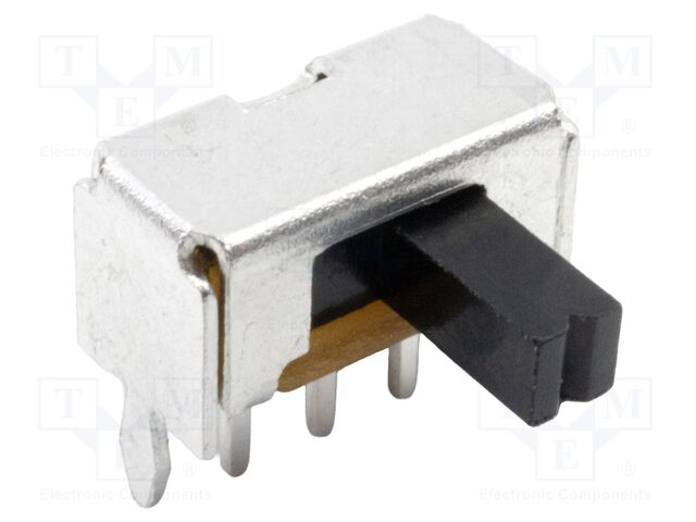 Switch: slide; Pos: 2; SPDT; ON-ON; THT; Leads: for PCB,angled; EG