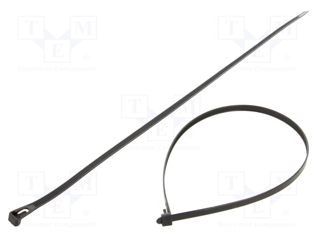 Cable tie; multi use; L: 450mm; W: 7.2mm; polyamide; black; 50pcs.