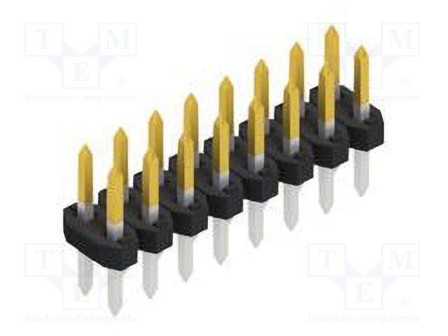 Connector: pin strips; pin header; male; PIN: 16; 2mm; THT; 2x8; 100V