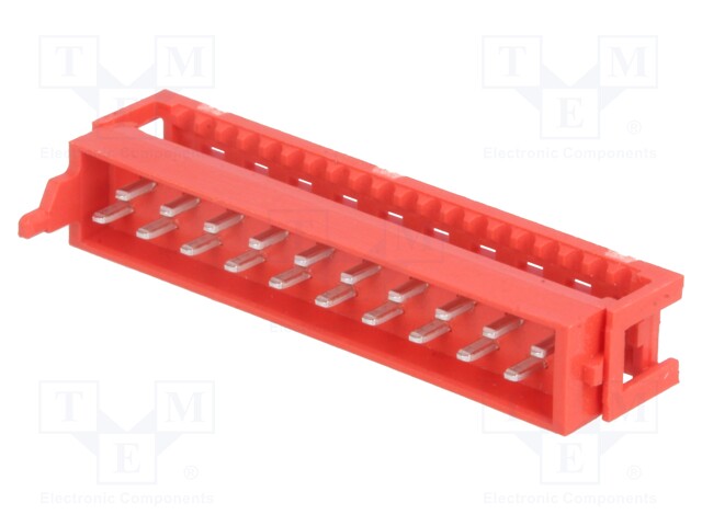 Plug; Micro-MaTch; male; PIN: 20; IDC; for ribbon cable; 1.27mm