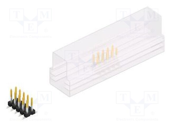 Connector: pin strips; pin header; male; PIN: 10; 2.54mm; SMT; 2x5