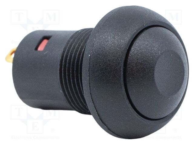Switch: push-button; Pos: 2; SPST-NO; 0.1A/24VDC; black; on panel