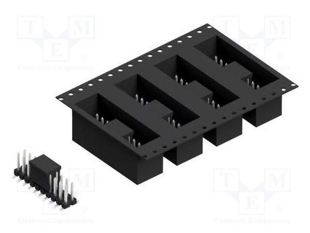 Connector: pin strips; pin header; male; PIN: 20; 2.54mm; SMT; 2x10