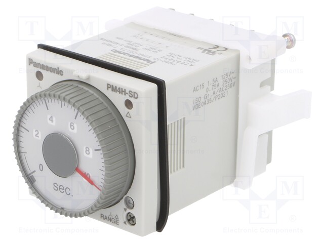 Timer; 0,2s÷100s; SPDT; 250VAC/5A; 100÷240VAC; on panel; -10÷50°C