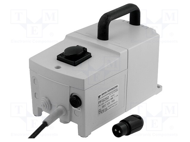 Transformer: safety; 250VA; 230VAC; 12V; IP44; Thermal class: Ta40B