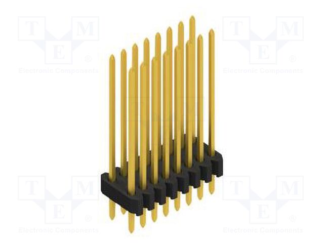 Connector: pin strips; pin header; male; PIN: 16; 1.27mm; THT; 2x8