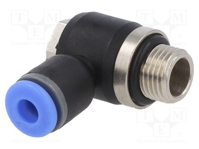 Push-in fitting; angled; -0.95÷15bar; Thread: G 1/8"; BLUELINE