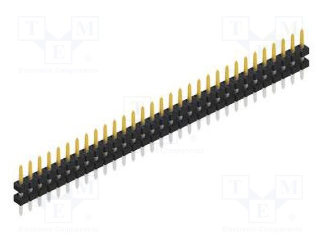 Connector: pin strips; pin header; male; PIN: 31; 2mm; THT; 1x31