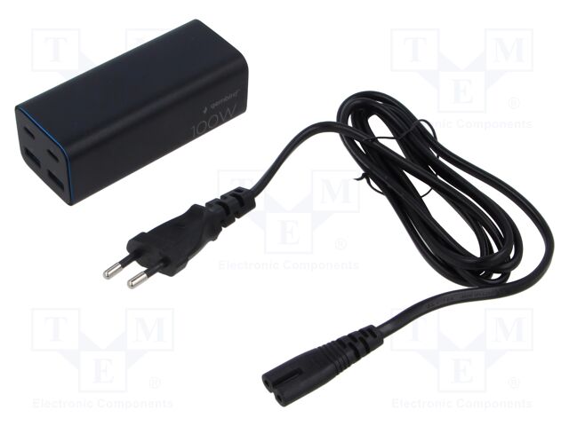Power supply: switching; desktop,mains; 5VDC,; 5A; 100W; black