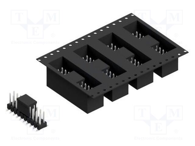 Connector: pin strips; pin header; male; PIN: 20; 2.54mm; SMT; 2x10