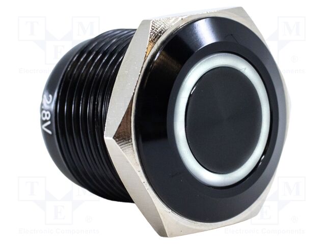 Switch: vandal resistant; SPST-NO; 2A/48VDC; IP65; OFF-(ON); white