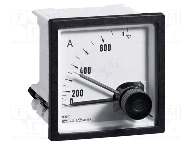 Meter: panel; analogue; 0/200÷240A; True RMS; Iin: 1/1,2A; Class: 3