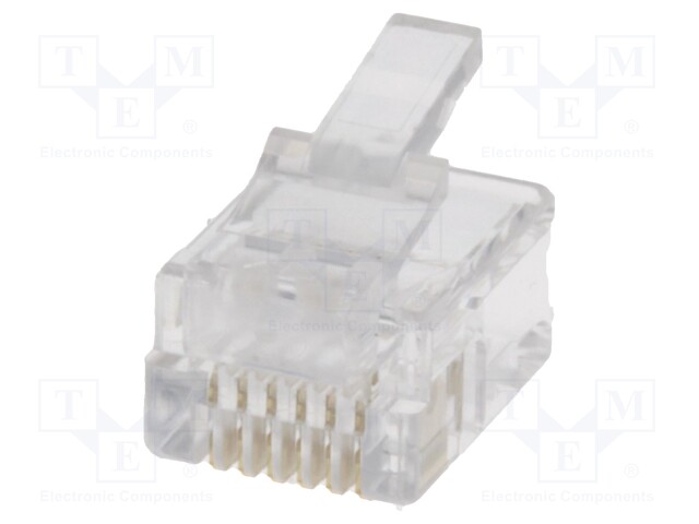 Plug; RJ12; PIN: 6; Layout: 6p6c; IDC,crimped; for cable