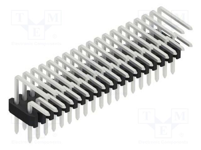 Connector: pin strips; pin header; male; PIN: 38; 1.27mm; THT; 2x19