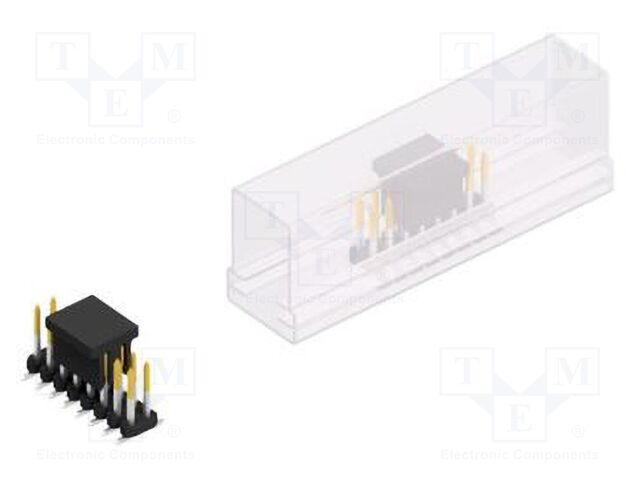 Connector: pin strips; pin header; male; PIN: 16; 2mm; SMT; 2x8; 100V