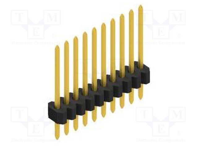 Connector: pin strips; pin header; male; PIN: 10; 1.27mm; THT; 1x10