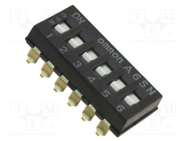 Switch: DIP-SWITCH; Poles number: 6; ON-OFF; 0.025A/24VDC; Pos: 2