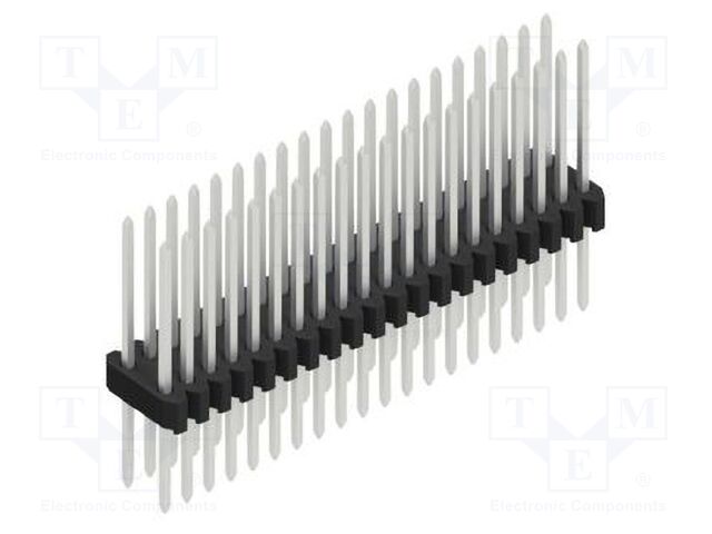 Connector: pin strips; pin header; male; PIN: 40; 1.27mm; THT; 2x20