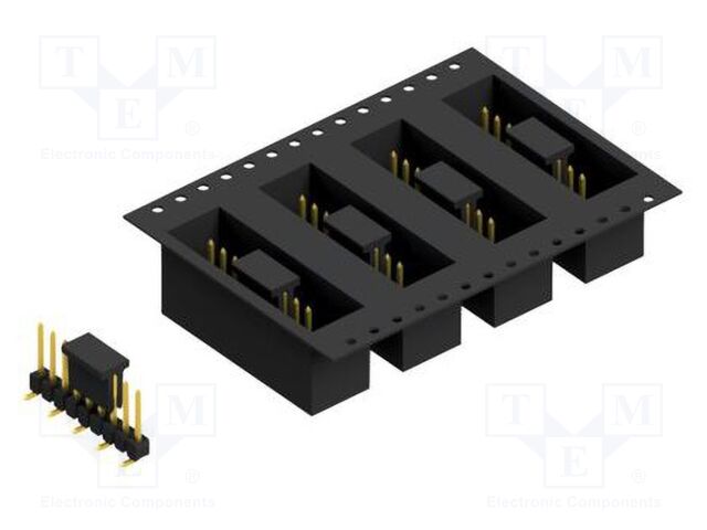 Connector: pin strips; pin header; male; PIN: 9; 2.54mm; SMT; 1x9