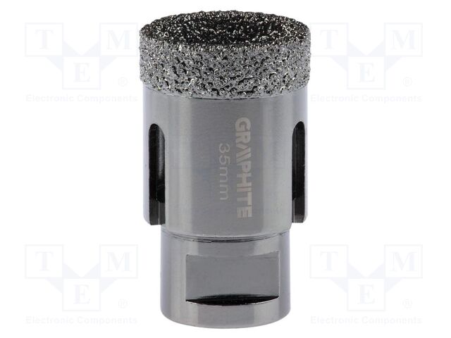 Diamond hole saw; 35mm; glaze,ceramic tile; Thread: M14