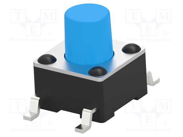 Microswitch TACT; SPST-NO; Pos: 2; 0.05A/24VDC; SMT; none; 1N; round