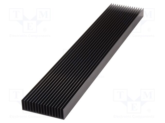 Heatsink: extruded; grilled; black; L: 1000mm; W: 190.5mm; H: 50mm